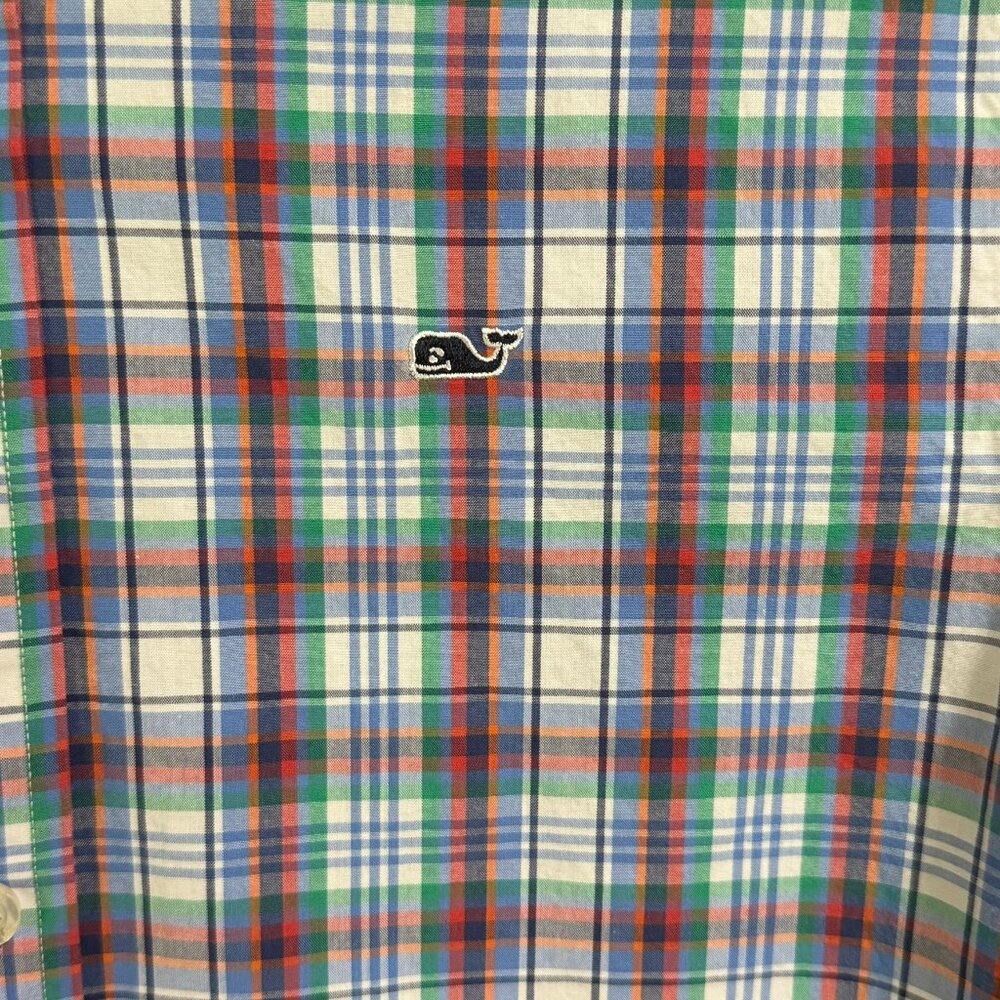 Vineyard‎ Vines Boys L (16) Whale Logo Plaid Shirt by Shep & Ian – 100% Cotton - Picture 5 of 5